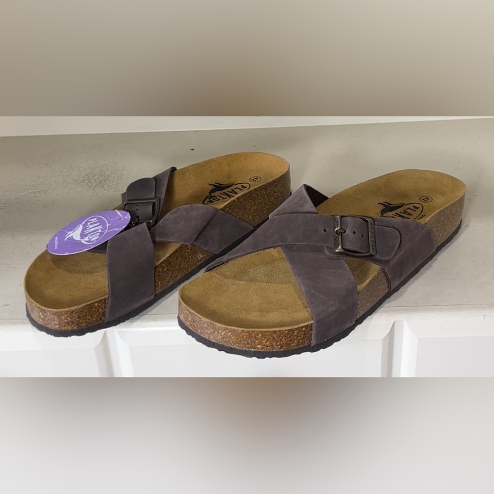 NWT Plakton Women’s Cork Footbed Sandals Size EU 42